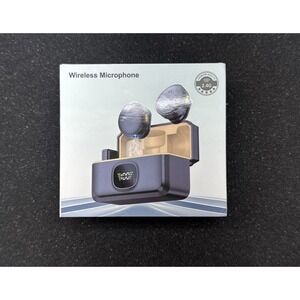 Black Wireless Magnetic Button Collar Microphone Lapel Mic 40H Battery